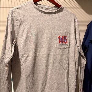 Vineyard Vines 145 Kentucky Derby Gray Long Sleeve Tee